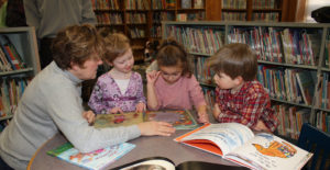 Children learn at Chace Children's Discovery Library in Providence Public Library