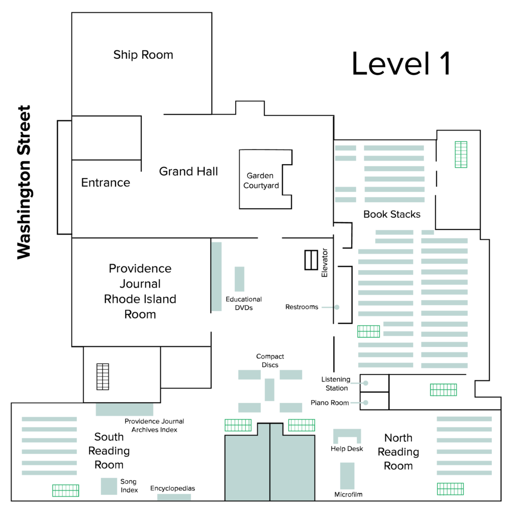 Library-Map_Level-1 - Providence Public Library